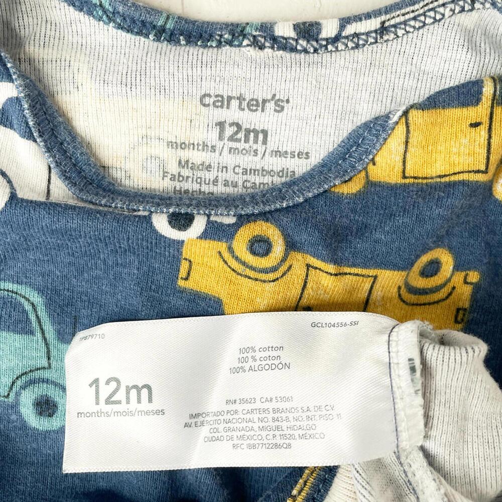 Carter's Baby Bodysuit with Colorful Car Print - 12 Months - Picture 2 of 3